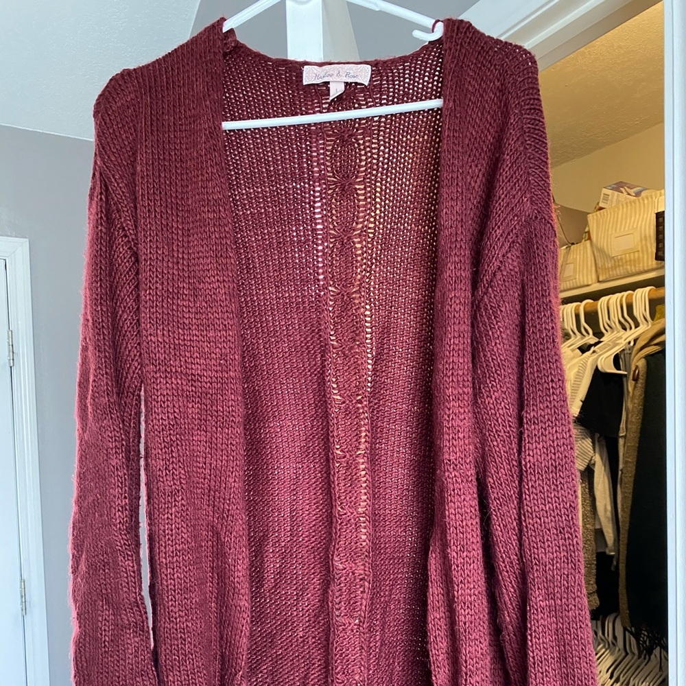 Burgundy cardigan